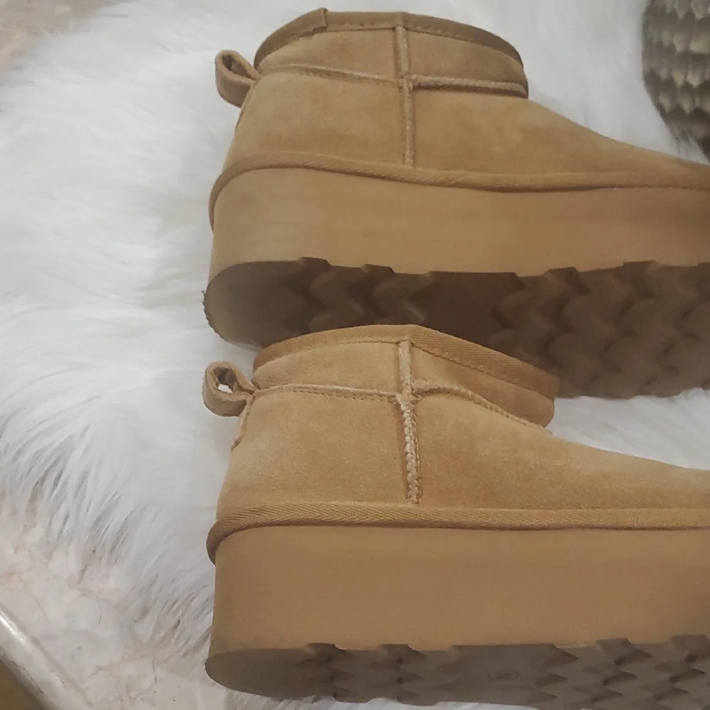 Cushion aire Tan Wedge Winter Boots - Picture 16 of 16